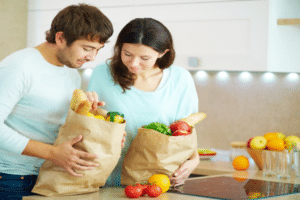 weekly or monthly grocery shopping which works better